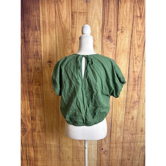 Madewell Women's Top Open Back Dusty Green Size S - Picture 4 of 6